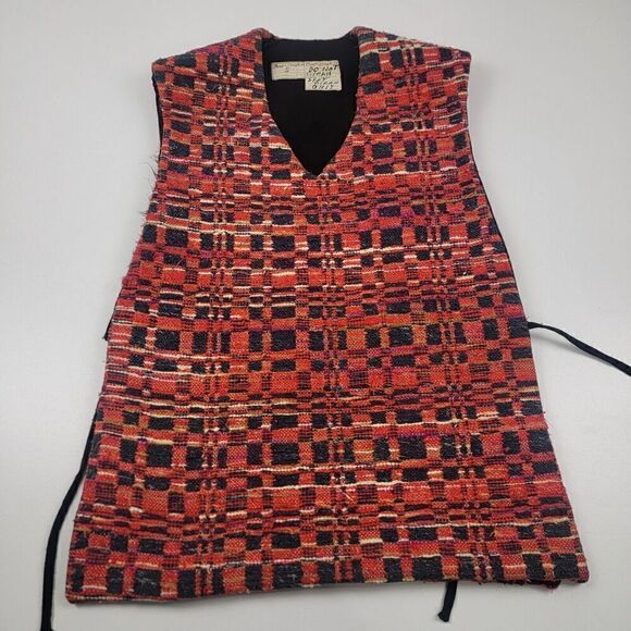 Vintage Disney Magic Kingdom 80's Cast Costume Uniform Red Rare Vneck Small Vtg - Picture 1 of 10